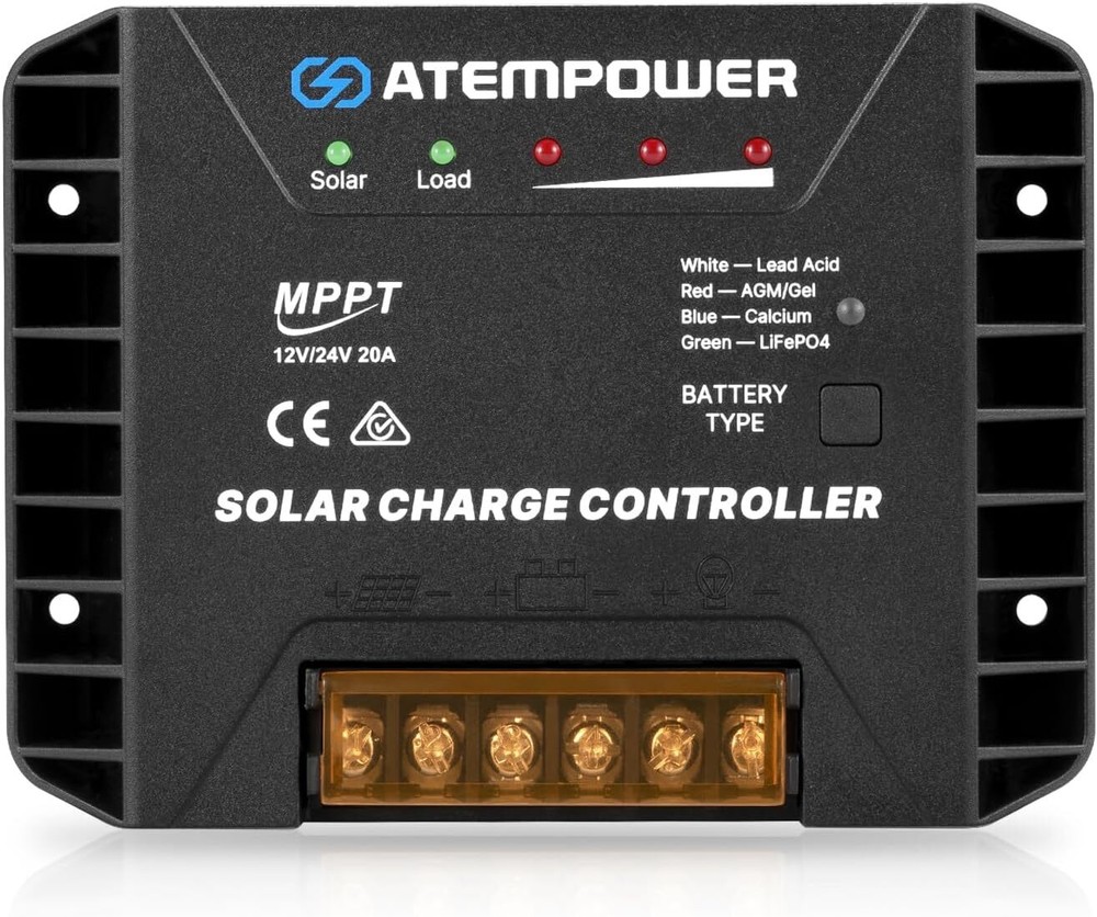 20A 12 24V MPPT Solar Controller Selecting Battery Type Activate Lithium Battery