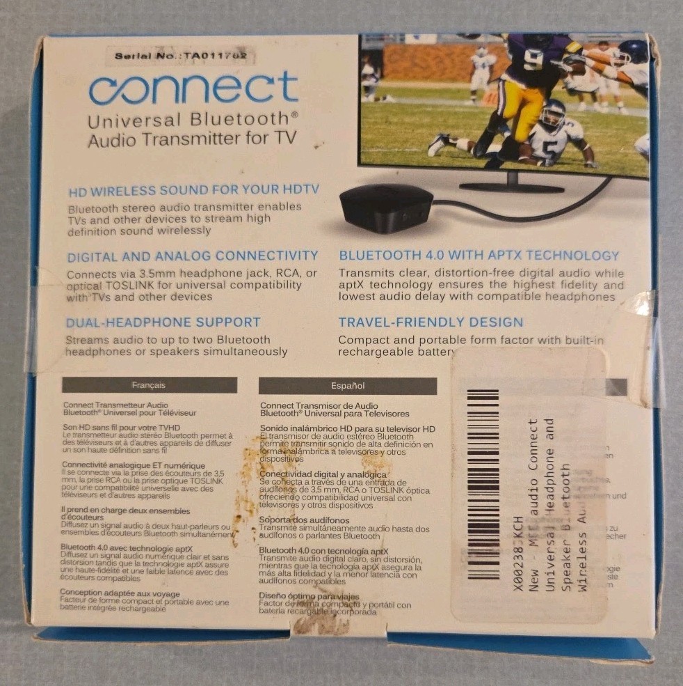 MEE - Connect Dual-Headphone/Speaker Bluetooth Wireless Audio Transmitter