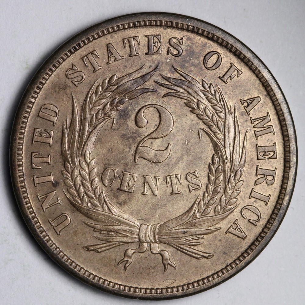 1870 Two Cent Piece GEM PROOF RB E114 ZEXY