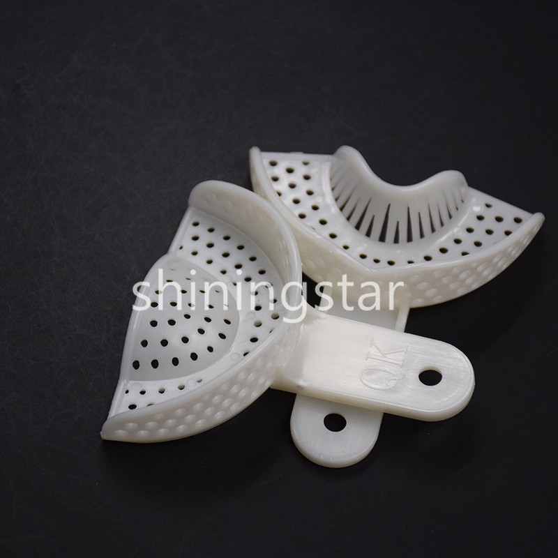 1 Pair Dental Plastic Impression Anterior Trays Model Upper & Lower