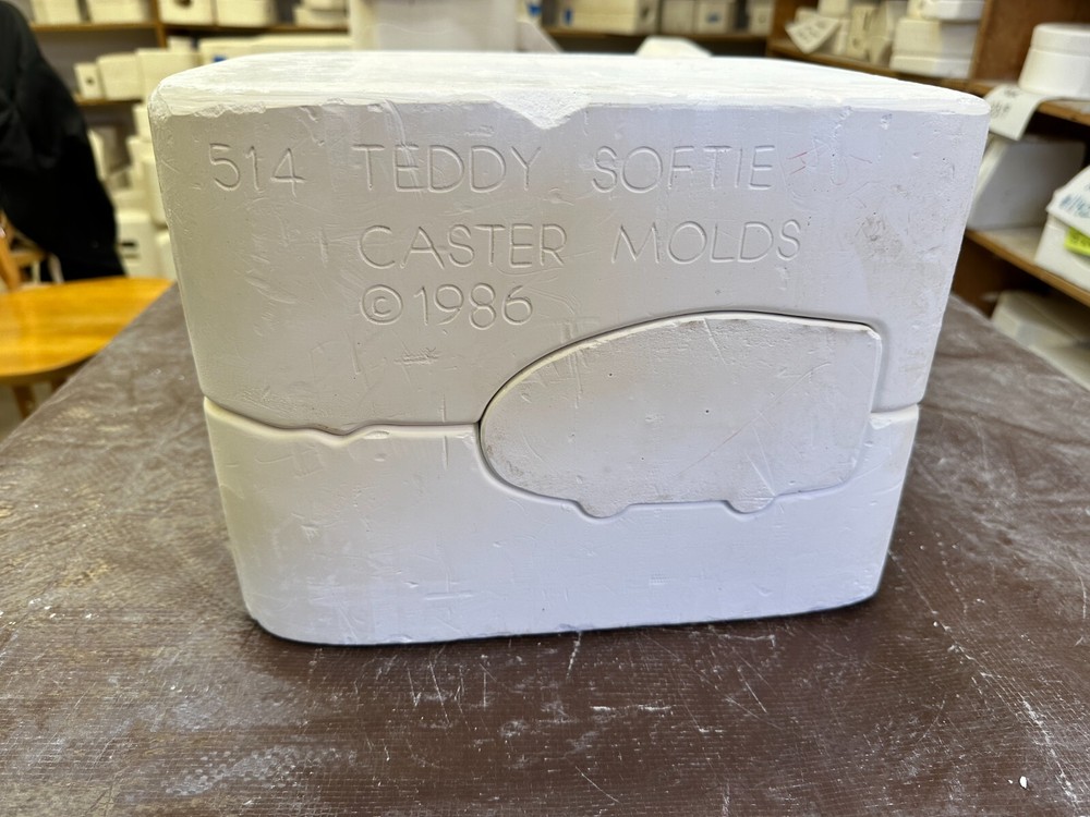 VINTAGE CASTER CERAMIC MOLD #514 TEDDY SOFTIE