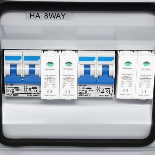 2 Strings Solar Disconnect Combiner Box For Solar Panel Switch Circuit Breaker