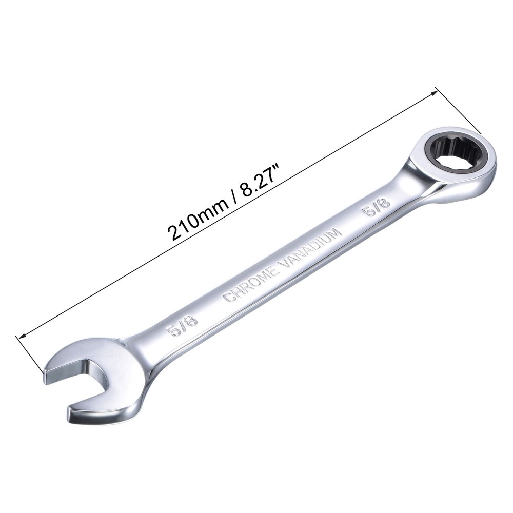 5/8" Ratcheting Combination Wrench SAE 72 Teeth 12Points Box Ended Spanner Tools