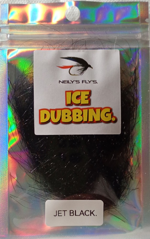 JET BLACK Fly Tying Ice Dubbing.