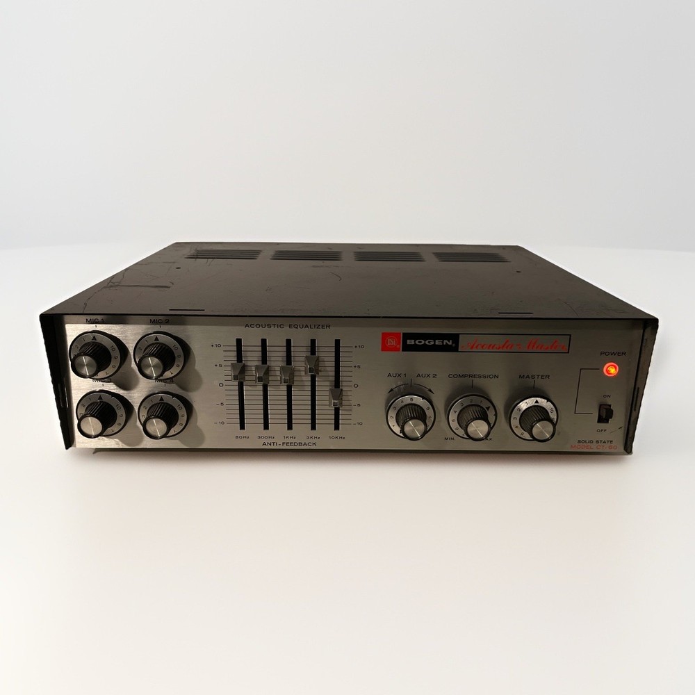 Vintage Bogen Acousta-Master CT-60 Solid State Mixer Amplifier - Powers On