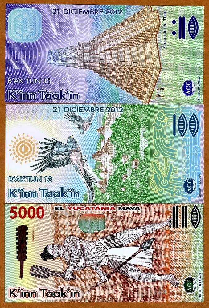 SET Maya, 1000;2000;5000 Soles De Oro, 2012-2013, Polymer, UNC