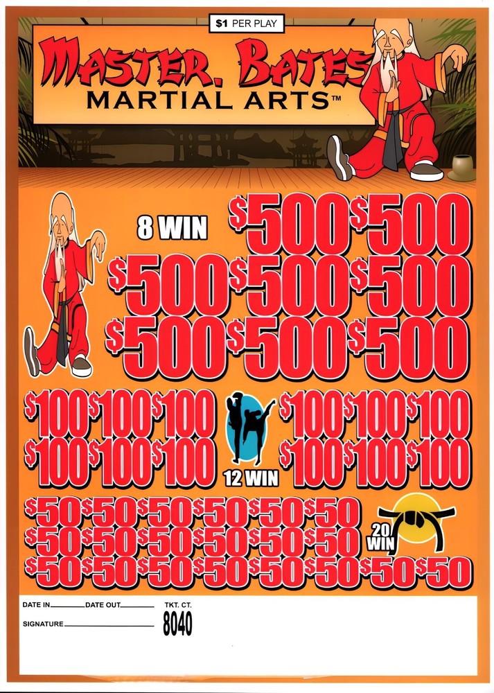 New Pull Tickets Jar Tickets - Master Bates Martial Arts