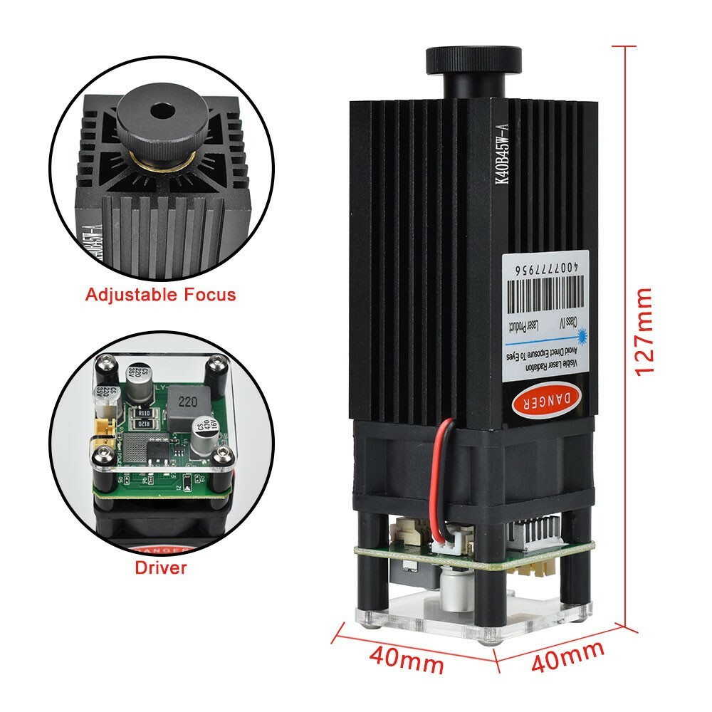 30W CNC Laser Module Head for Laser Engraving Cutting Machine Gift Goggles&Cable