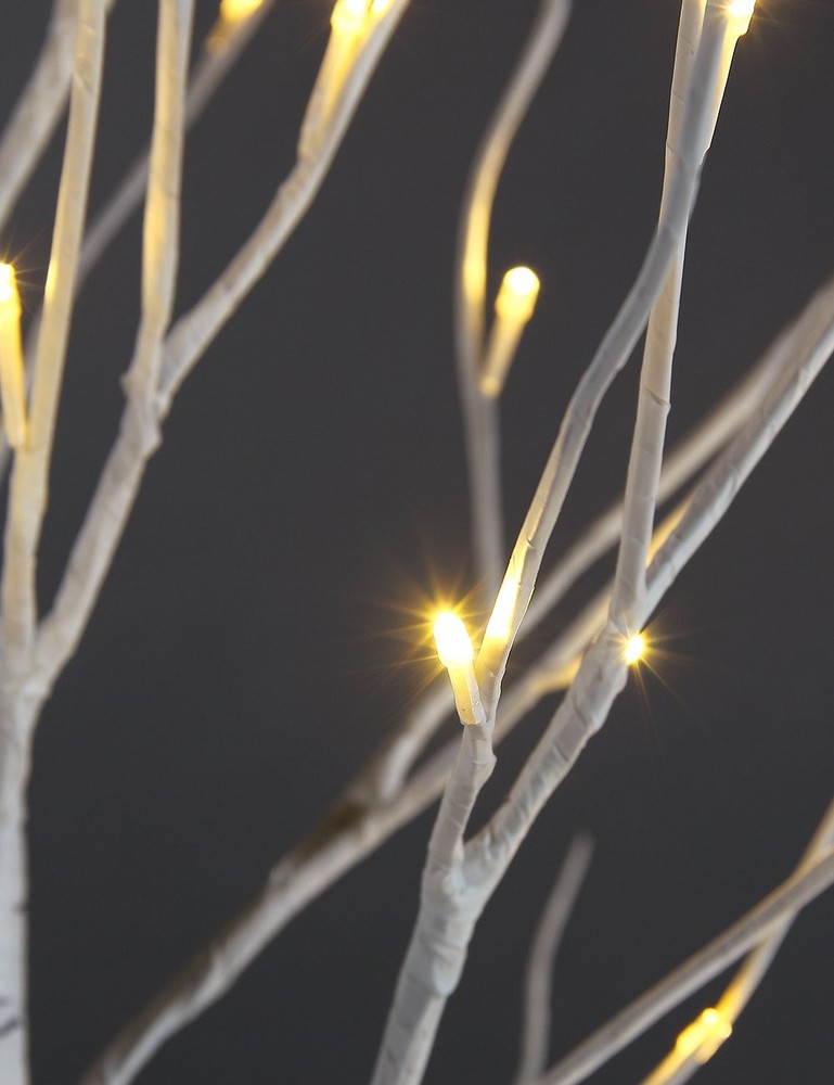 Tall Lighted Birch Tree, Medium