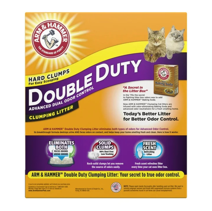 2 Box Double Duty, Advanced Odor Control Clumping Cat Litter, Scented,40lb Box