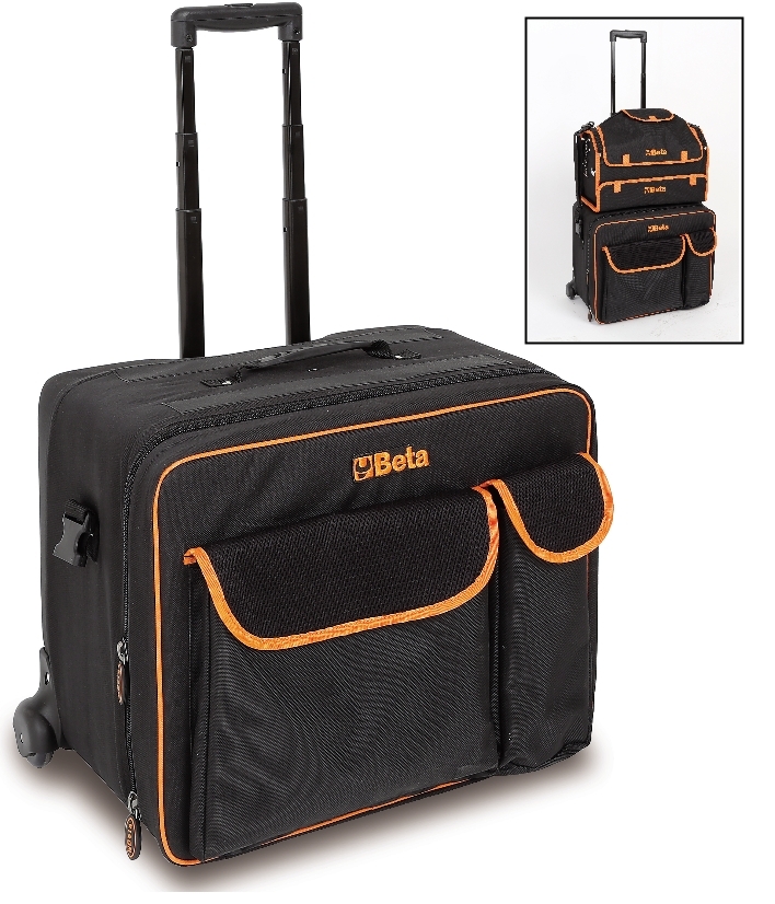 Beta C8 Technical Fabric Tool Trolley On Wheels With Telescopic Handle