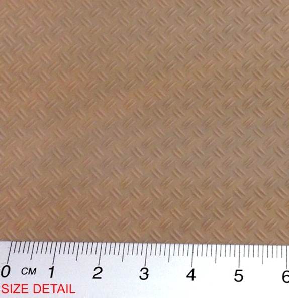 ABS Embossed Plasticard A4 - DOUBLE DIAMOND Tread plate - Styrene Plastic Sheets