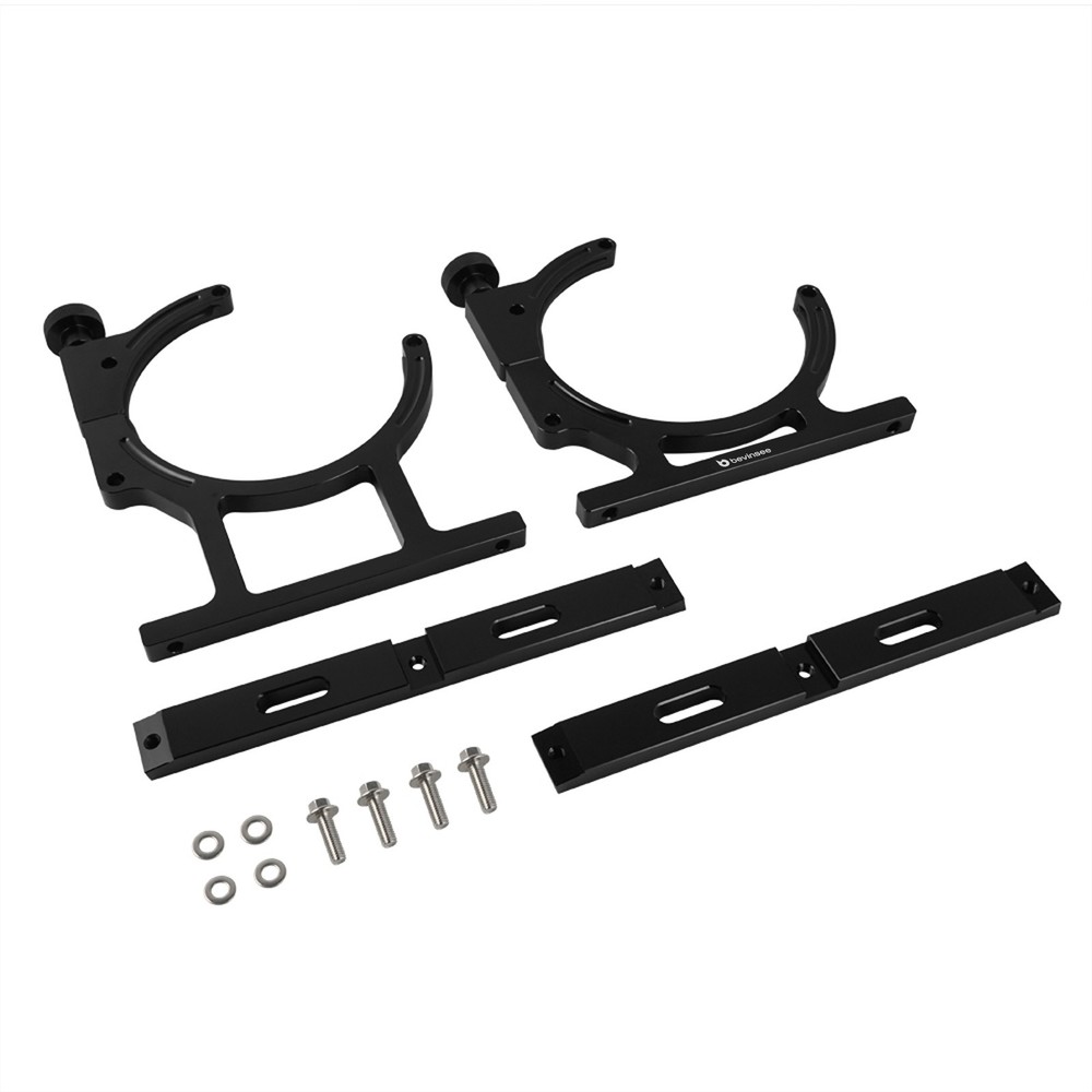 BEVINSEE Anodized 7" Nitrous Oxide Aluminum Single Bottle Mounting Bracket Black
