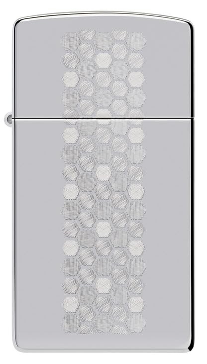 Zippo Lighter - Customized Engraved Message Honeycomb Pattern Design 46270
