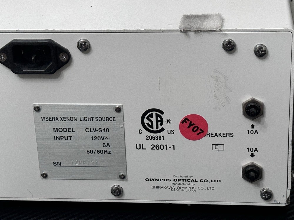 OLYMPUS CLV-S40PRO XENON LIGHT SOURCE CLV-S40