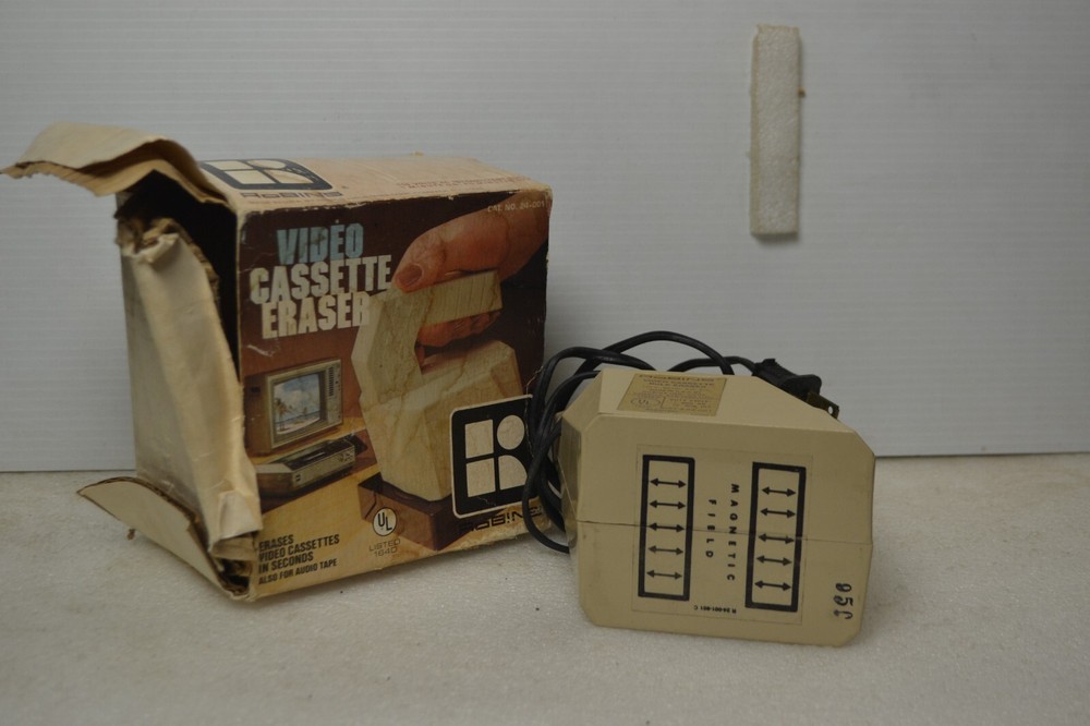 Vintage Robins video cassette eraser