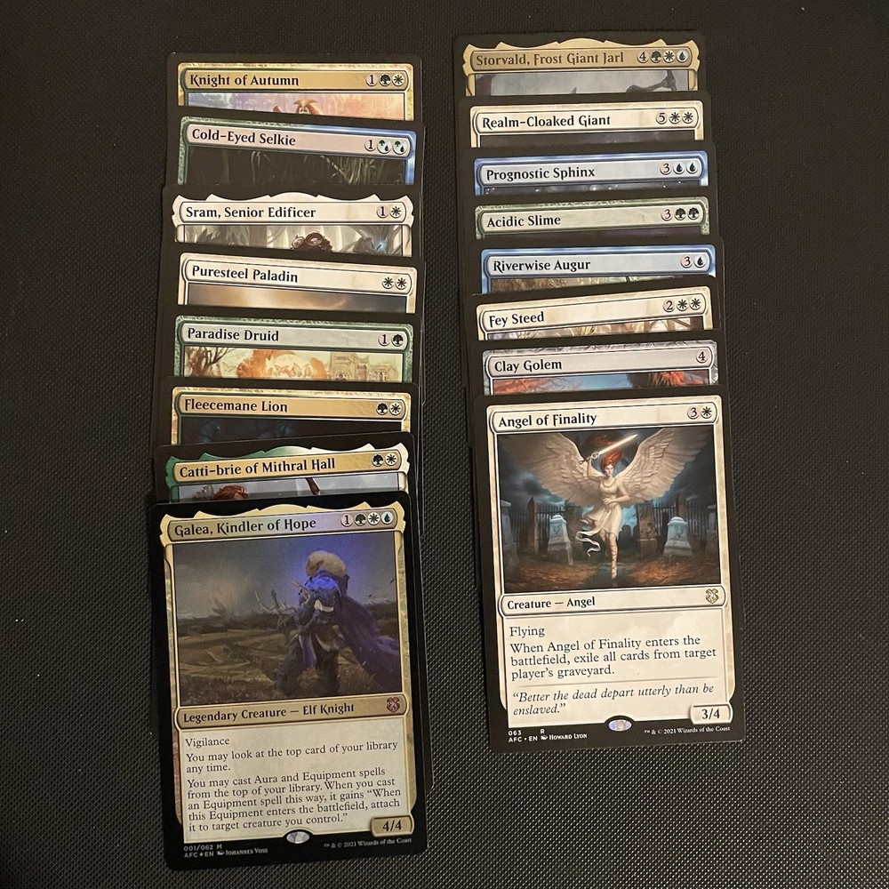 Magic The Gathering Commander Deck Aura of Courage. Complete set.