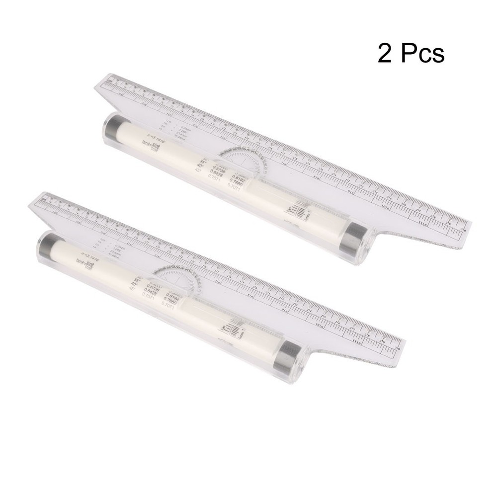 12 Inch Enginering Architect Metric Parallel Drafting Drawing Rolling Ruler 2pcs