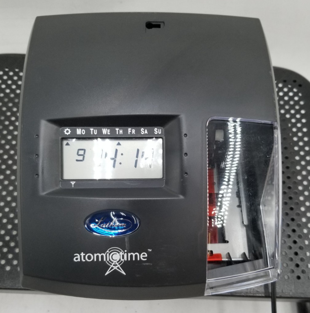 Lathem 1500e Atomic Time Clock with Power Adapter