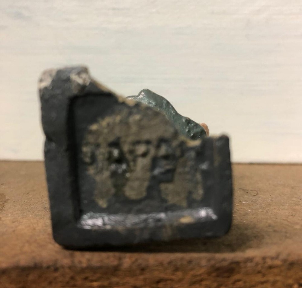 RARE TRAIN PASSENGER STANDING, PAINTED COMPOSITION 3.25 INCHES TALL
