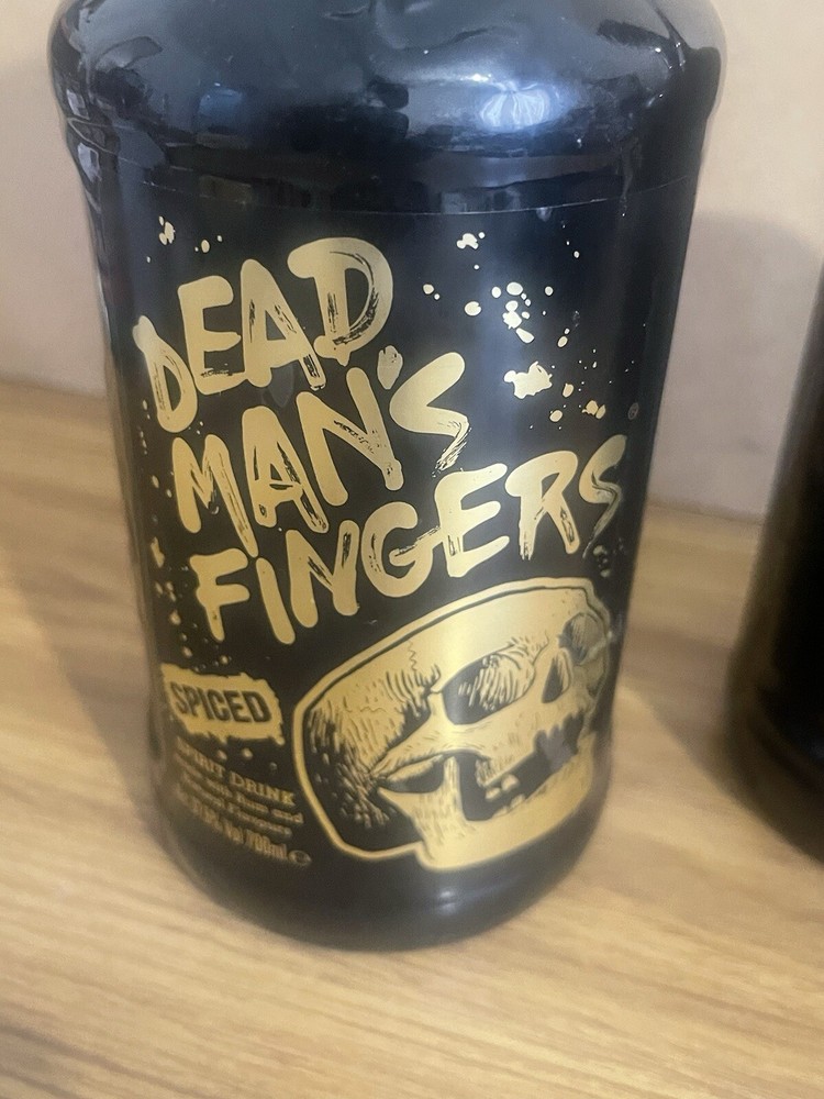 2X EMPTY Rum Bottles Dead Man’s Fingers EMPTY Used
