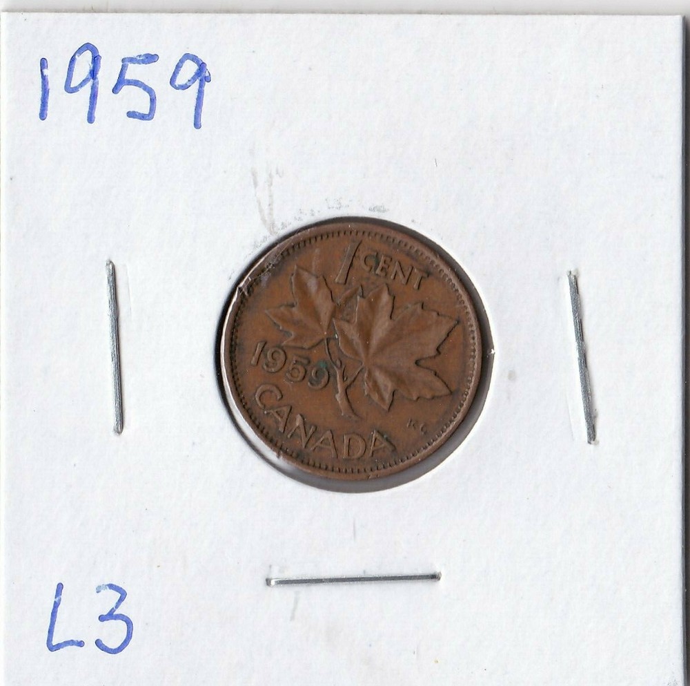 1959 Canadian Cent L3