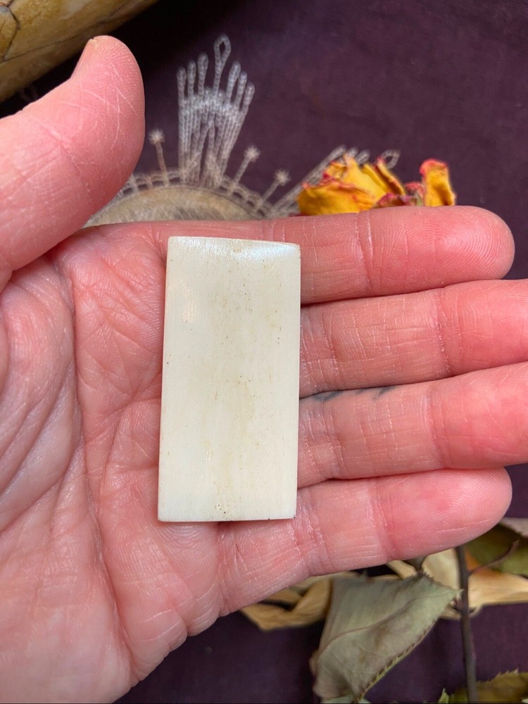 Bovine Bone Rose Carving, Ethically Sourced Cow Bone