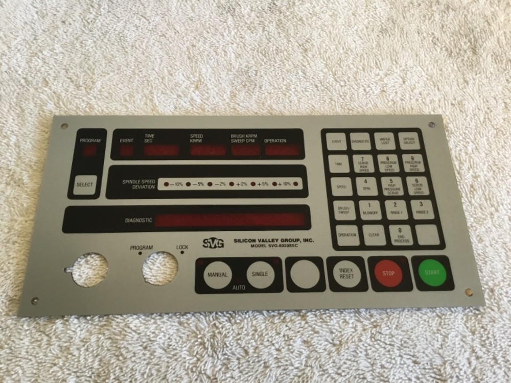 Silicon Valley Group TOWER DISPLAY ALPHA-NUMERIC SVG-8020SSC wafer scrubber