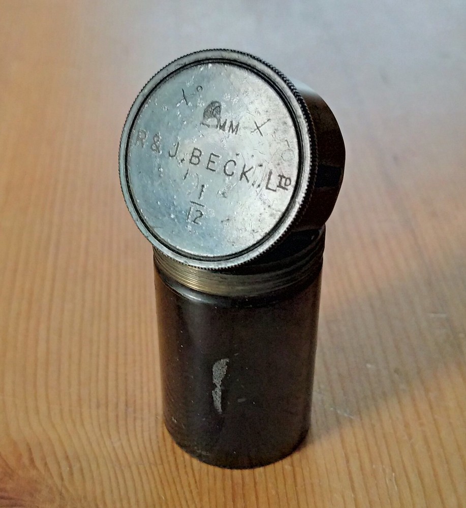 Canister ONLY for R&J Beck Ltd 2mm 1/12 Microscope Objective