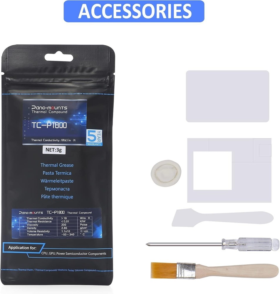 High-Performance CPU/GPU Thermal Paste 3g - Includes Application Tools for Ease