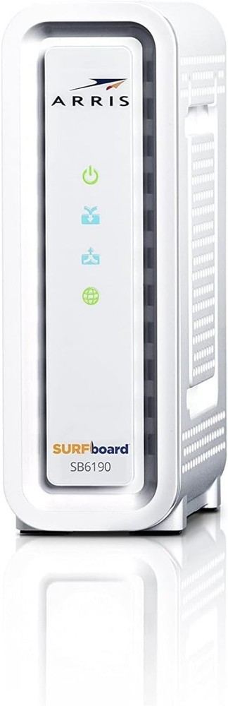 High-Speed White Surfboard SB6190 Modem - 1.4 Gbps, Renewed for Efficient Use