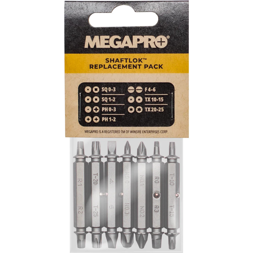Megapro Replacement Bit Set For 151SL44 Driver, 6REPLACEMENT-SL44