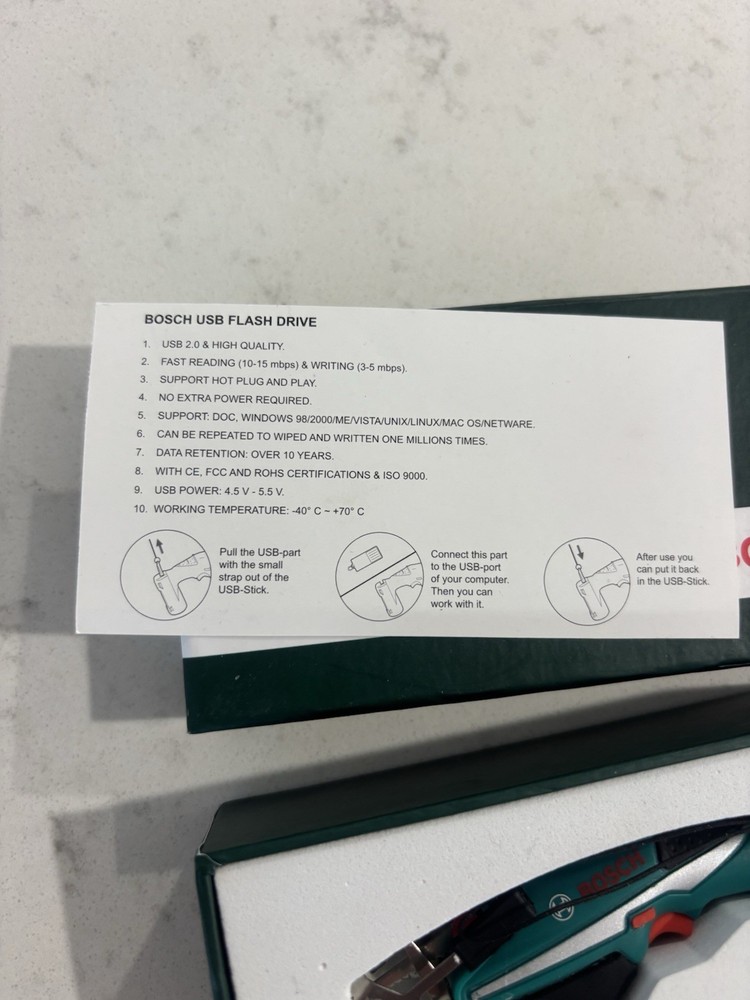 Bosch Tools KEO 4GB USB stick Computers Mini Tool Strap