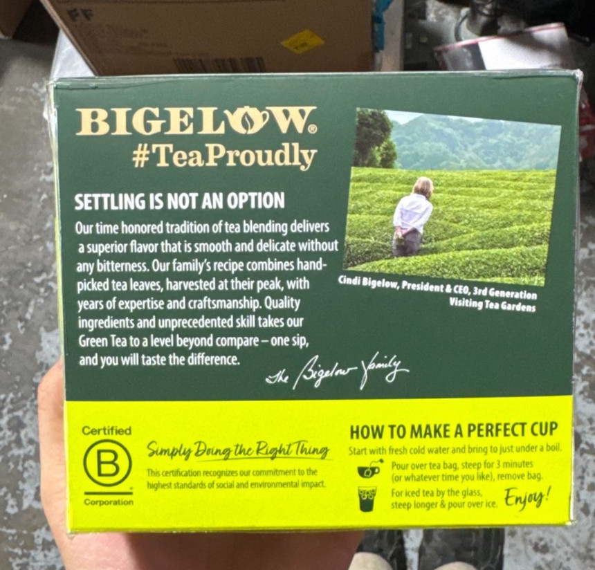 Bigelow Decaffeinated Classic Green Tea, 40 Count Box