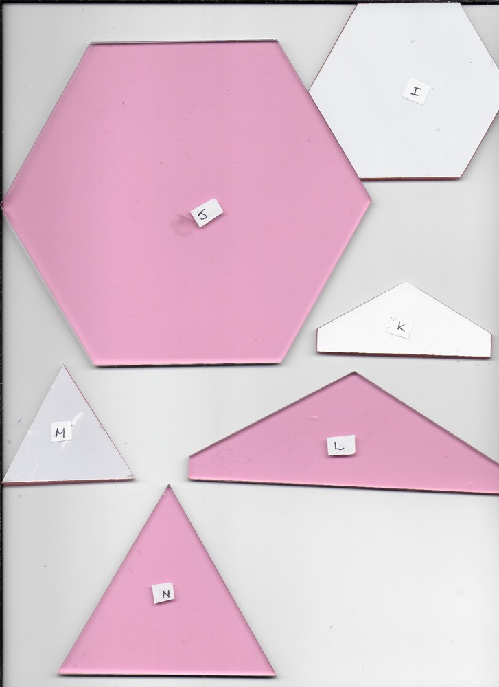 Quilting Templates Michell H L Dresden Express Shape Cut Tailor Hexagon Triangle