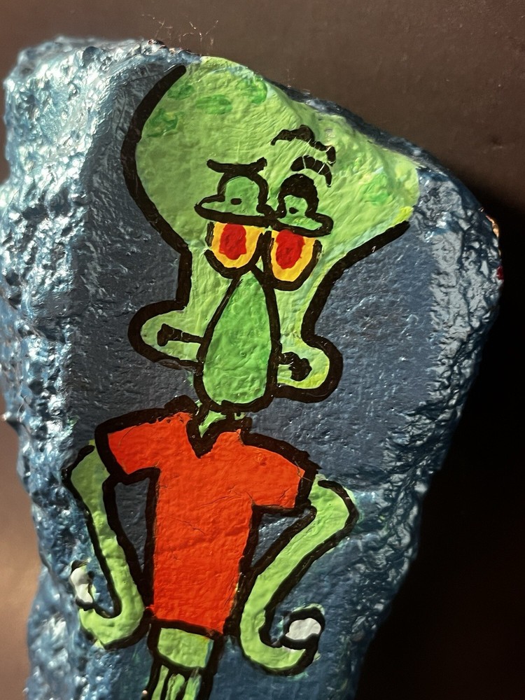 Squidward Hand Painted Rock Great Gift ! SpongeBob SquarePants