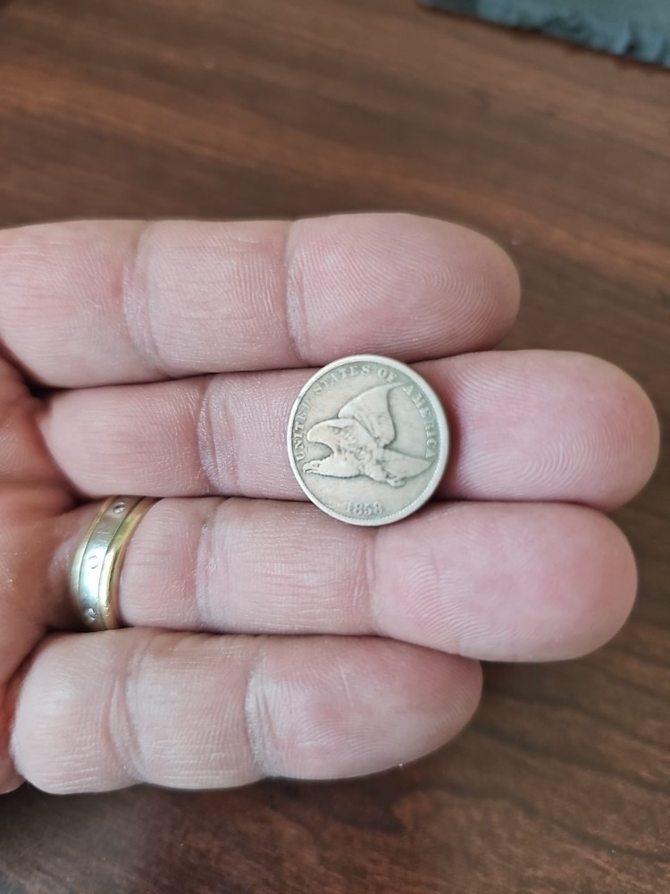 1858 Flying Eagle Cent - Rich Front & Back, VF Details, Small Letters