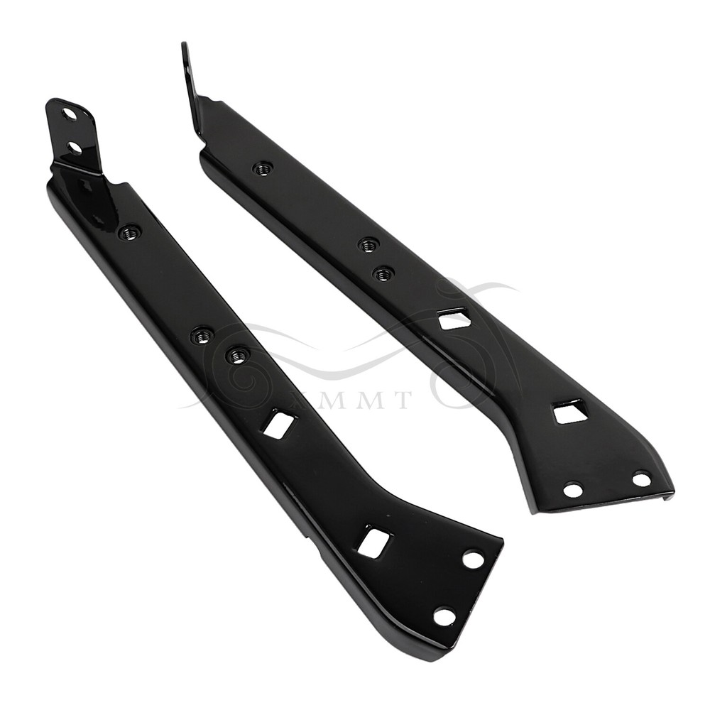 Black Saddlebag Rail Support Brackets For Harley Electra Glide FLHTC Road King
