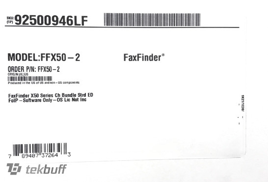 MultiTech FaxFinder FFX50-2 Virtual Machine License - 2-Channel Server