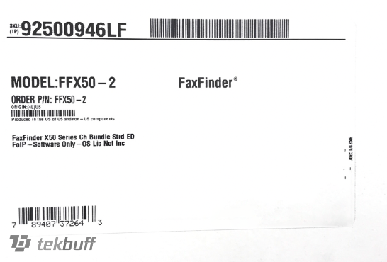 MultiTech FaxFinder FFX50-2 Virtual Machine License - 2-Channel Server