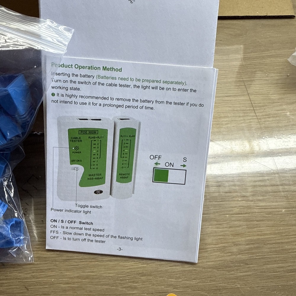 Ergonomic Pass-Through Crimper & Testing Kit for Ethernet Cable Installation