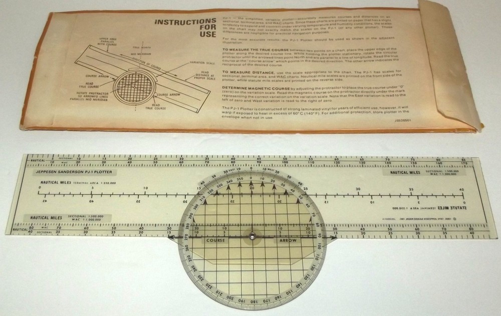 Jeppesen Sanderson PJ-1 Rotating Azimuth Flight Plotter