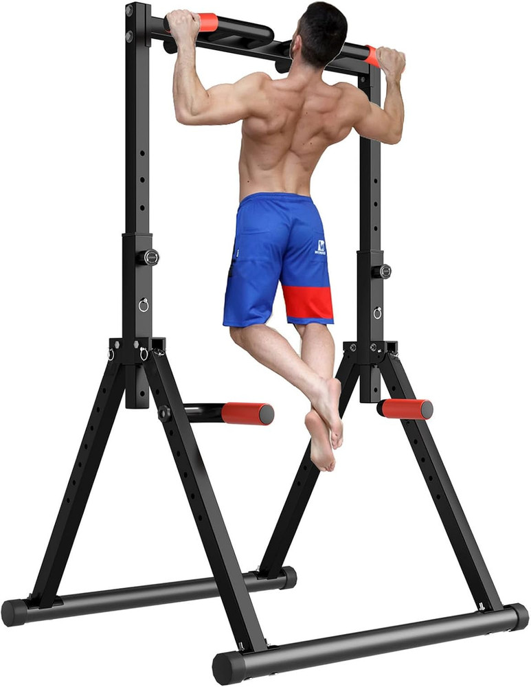Power Tower Pull up Bar Free Standing, Adjustable Foldable Pull up Station, Home