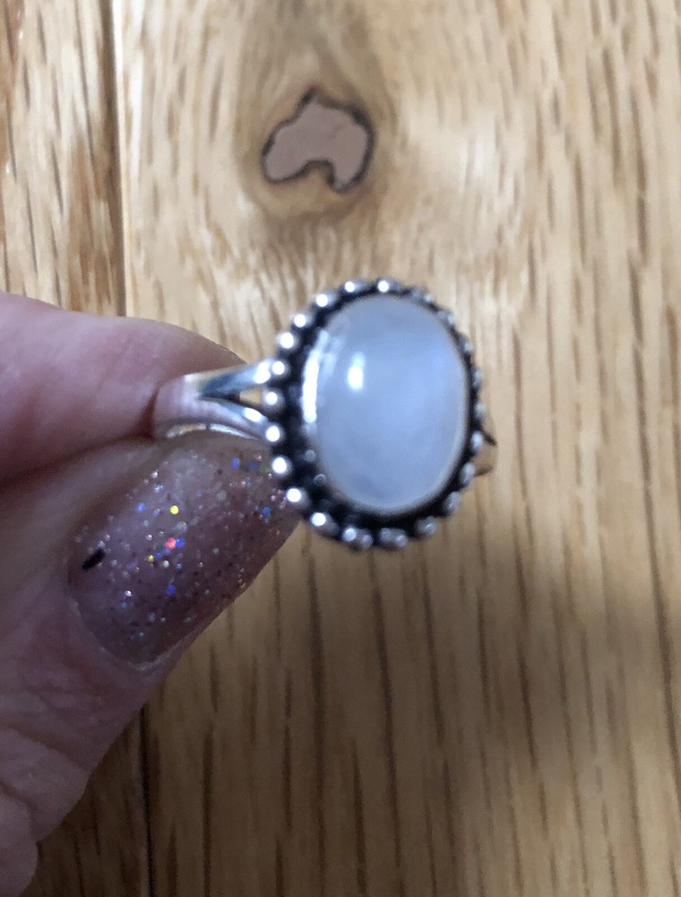 Dainty Moonstone Ring Size 7 Artisan Made Southwest