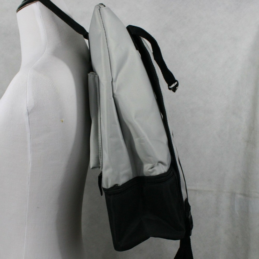 DSW Backpack Light Grey & Black Nylon NWOT