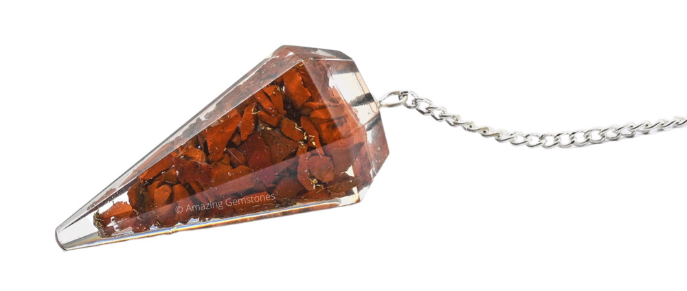 Red Jasper Orgone Pendulum