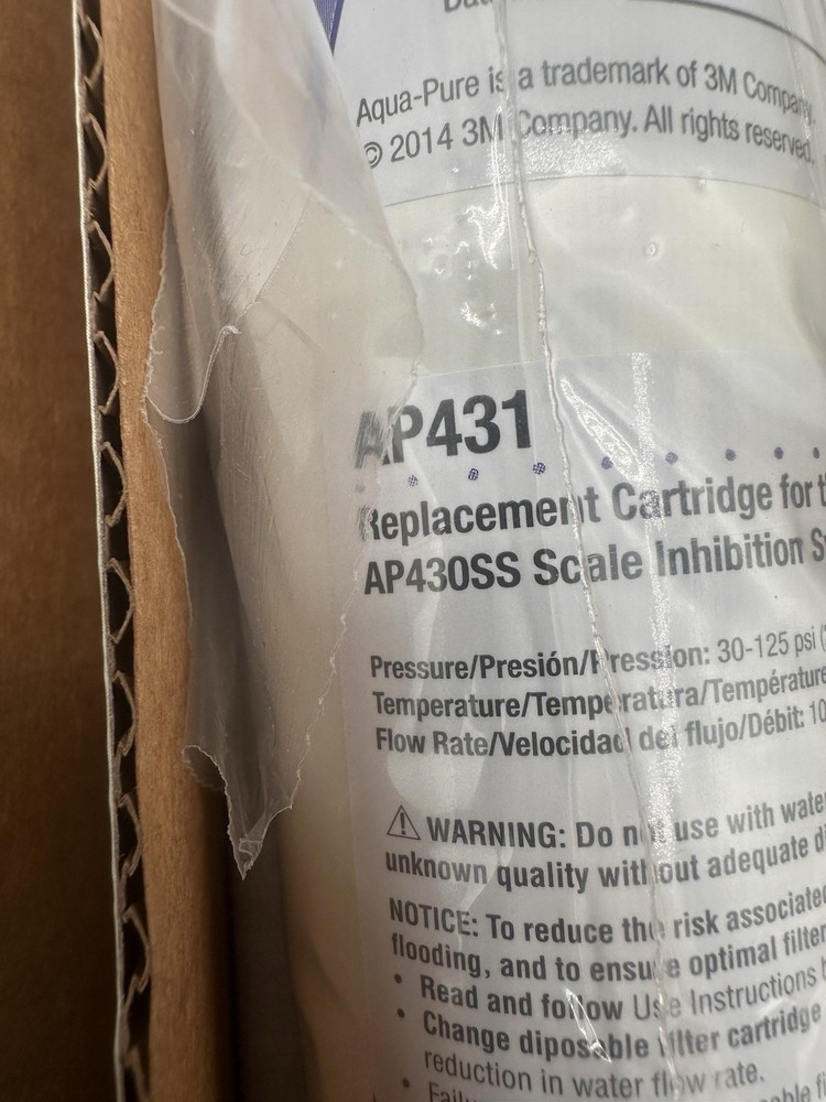 QTY 2 Genuine 3M Aqua-Pure Scale Inhibition System AP430SS Replacement Cartridge