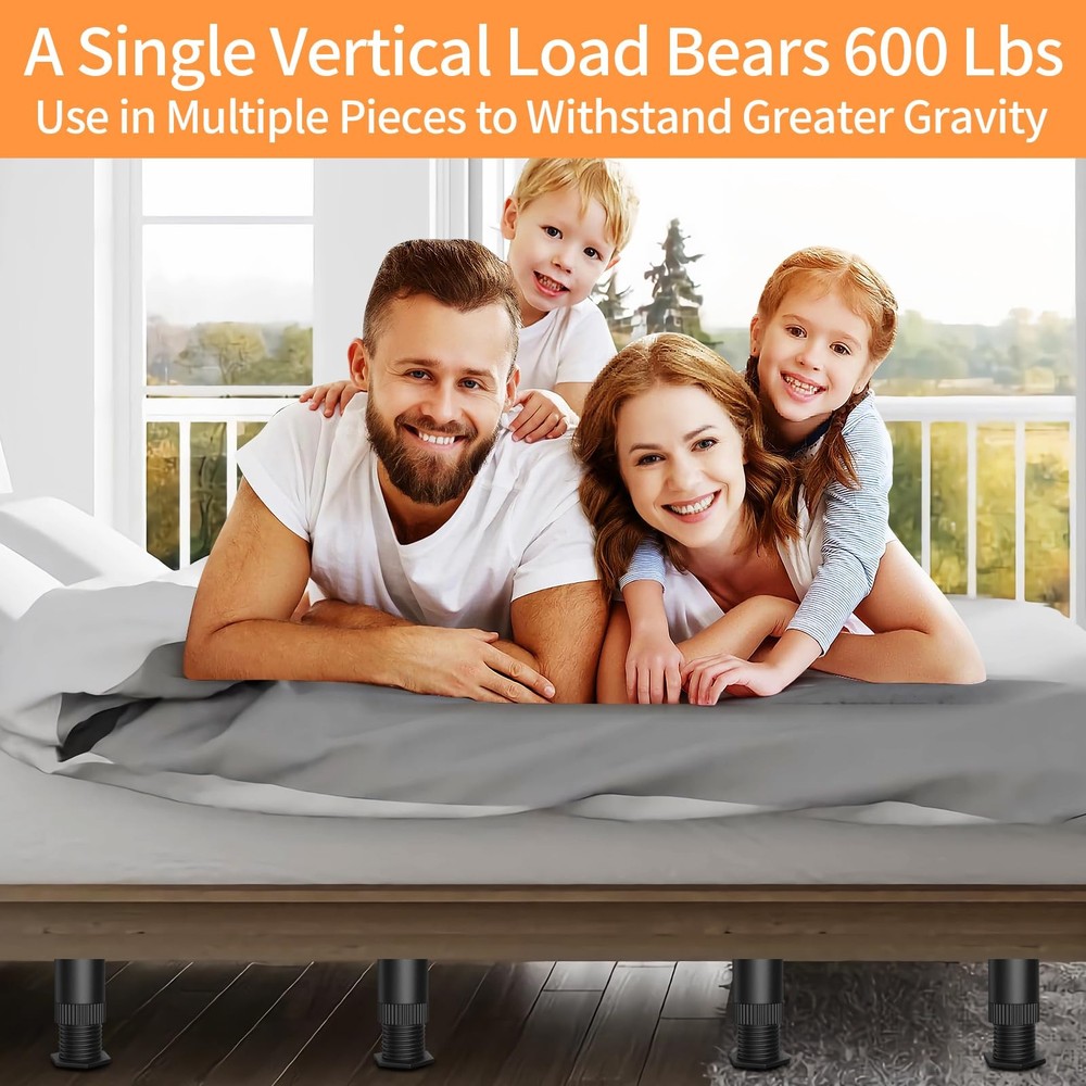 8PCS Adjustable Bed Support Legs Bed Frame Support Legs Adjustable Bed Legs f...