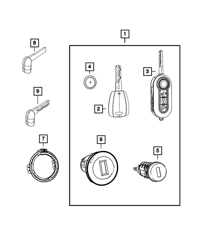Genuine Mopar Blank Key 68435275AA