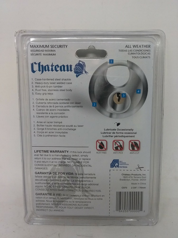 Chateau Exclusively Self-storage Lock Model C970